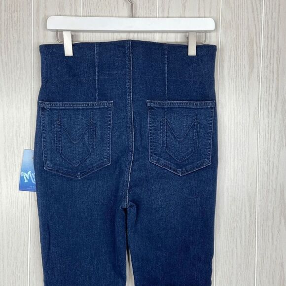 Mumu Blue Soho Skinnies Distressed Skinny Jeggings Blue Womens Size Large NWT - Picture 6 of 11